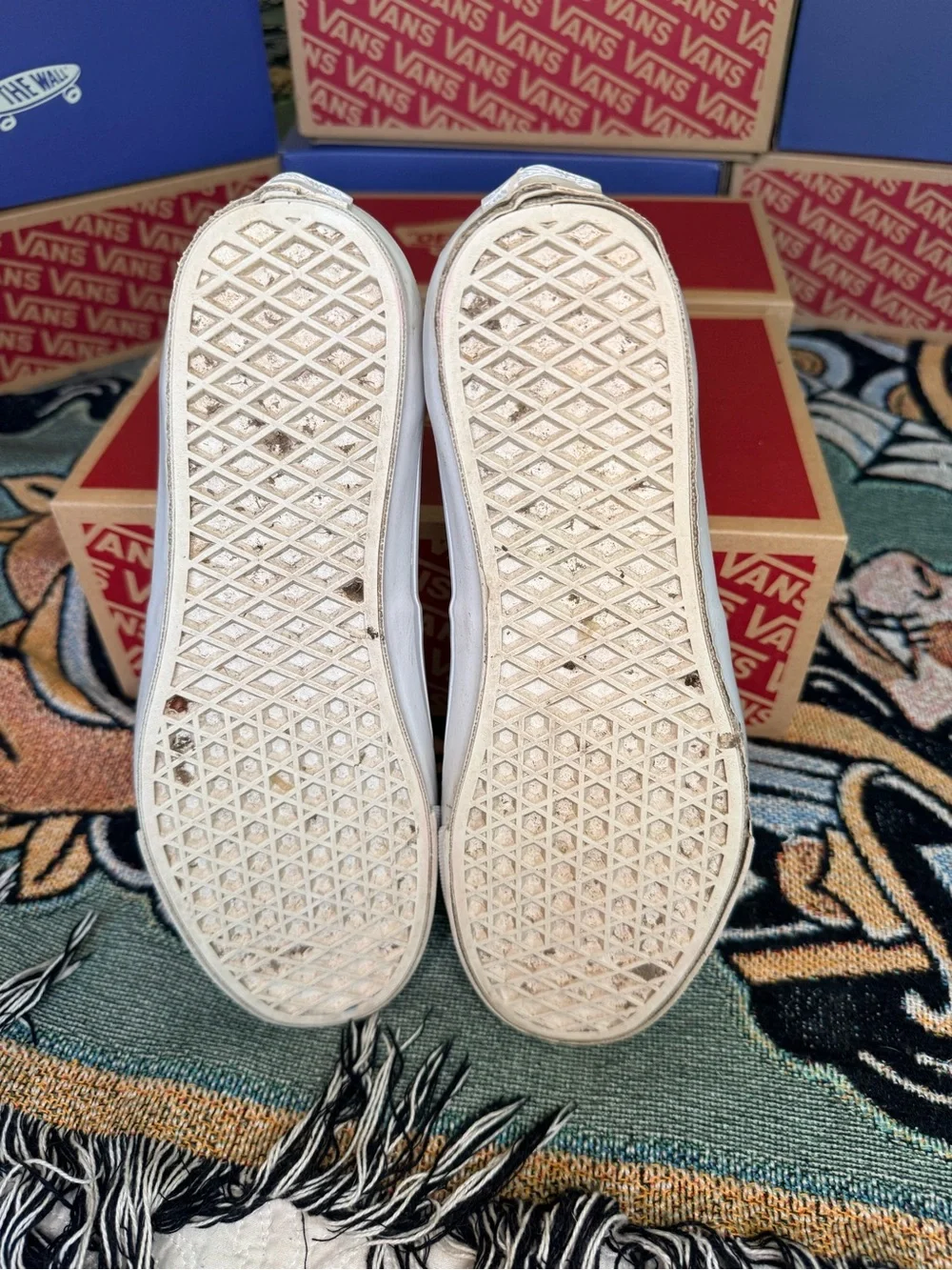 Vans Authentic Reissue 44 Classic White Leather Sneakers Men 8/Women 9.5